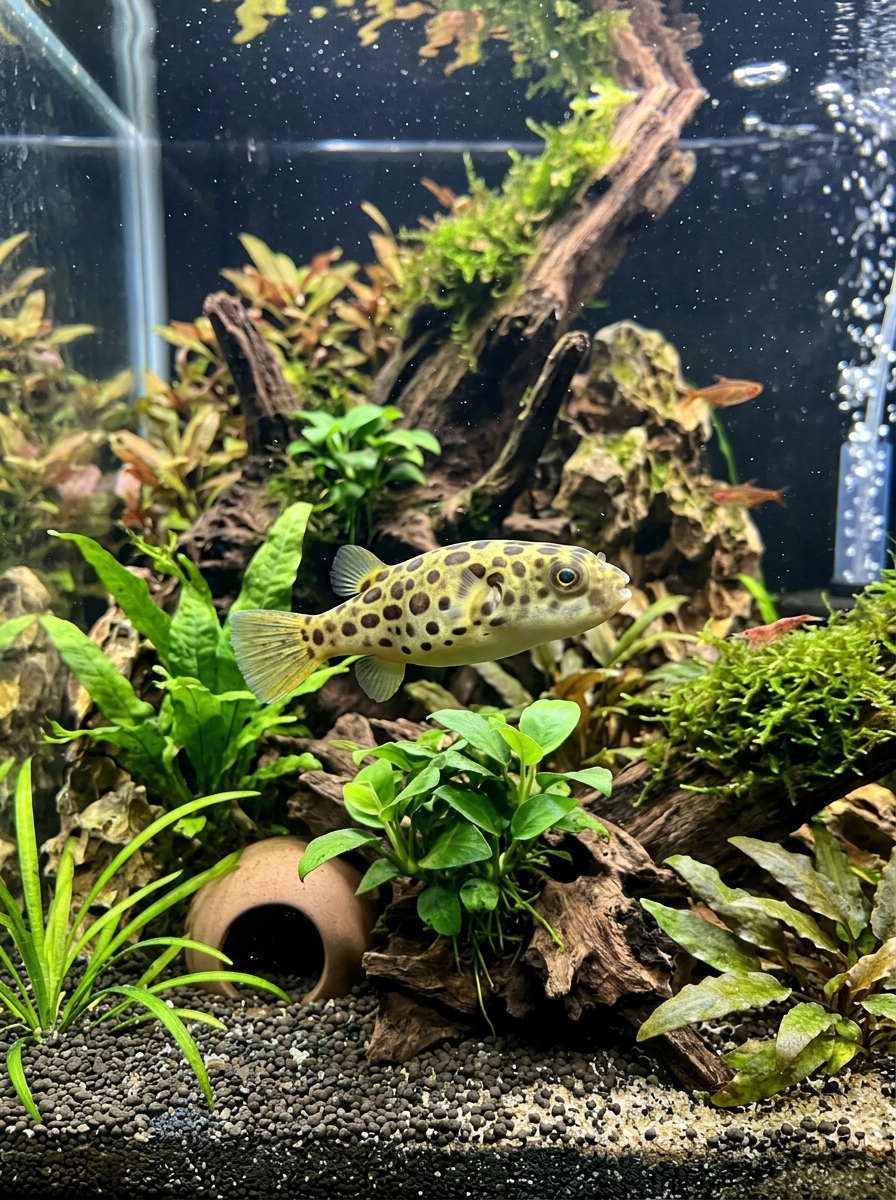 Pesce palla in acquario