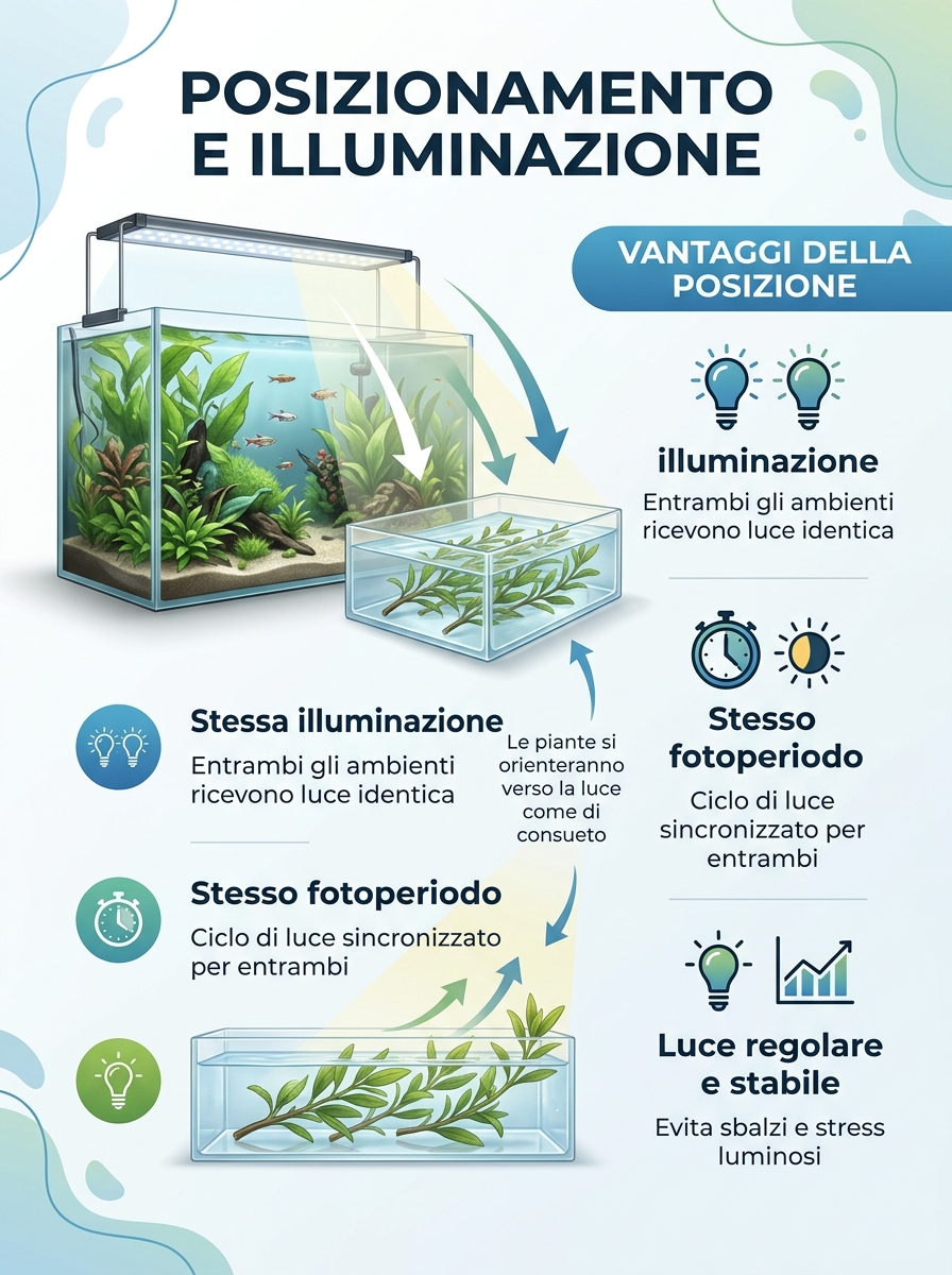 contenitore vicino all'acquario