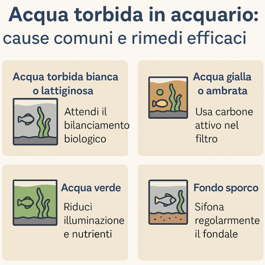 Acqua torbida in acquario