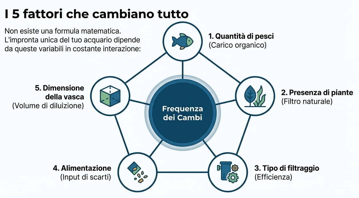 cambi d'acqua acquario, cosa valutare