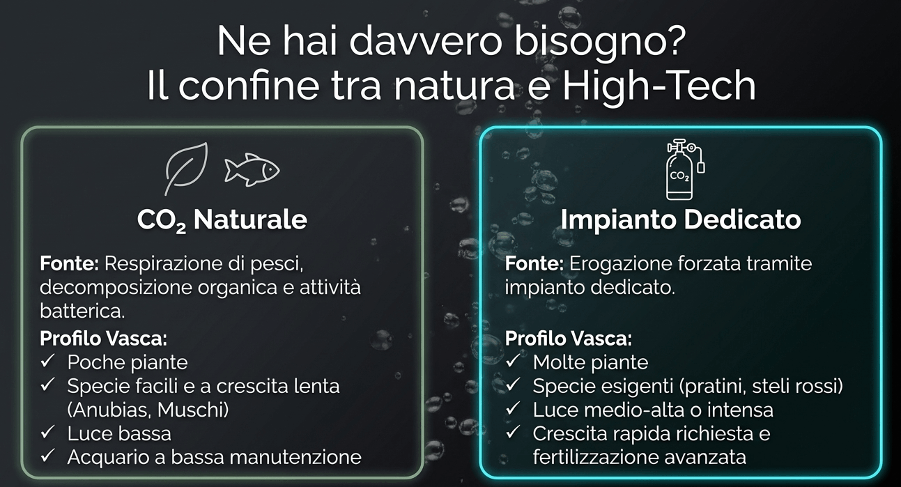 come si produce la co2 in acquario