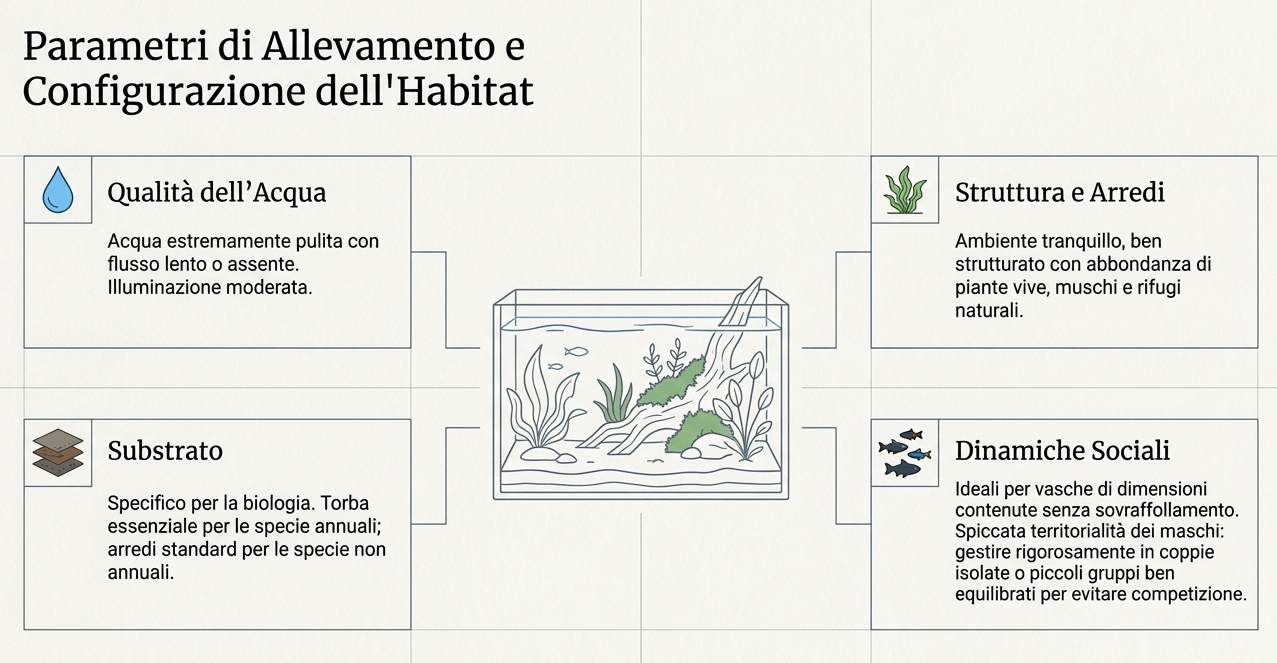Allestimento acquario kilifish