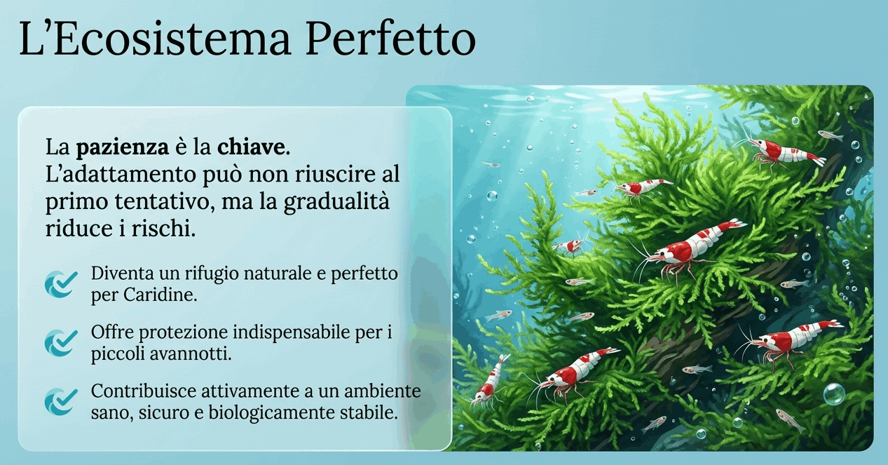muschio in acquario