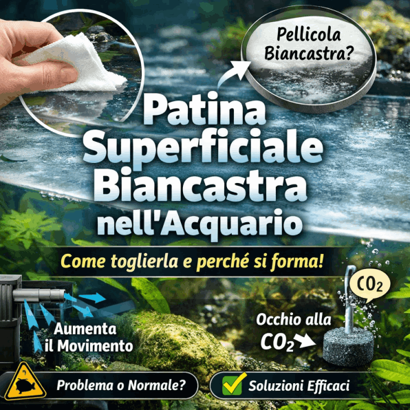 Patina superficiale in acquario