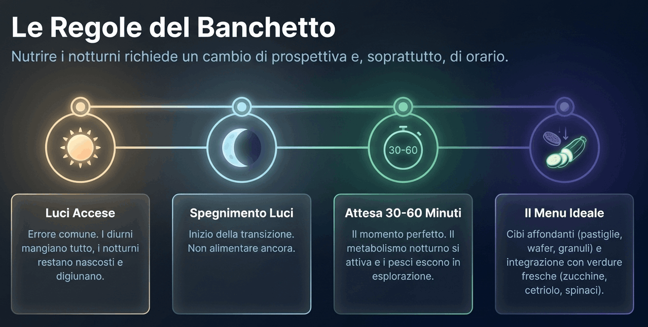 come alimentare i pesci notturni