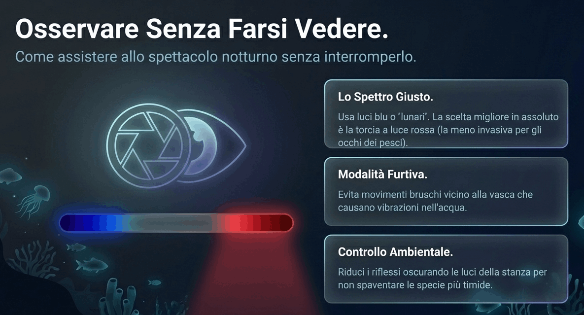 come osservare i pesci notturni