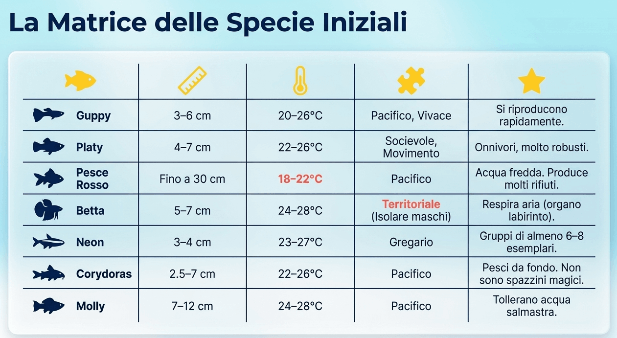 Quali sono i pesci più facili?