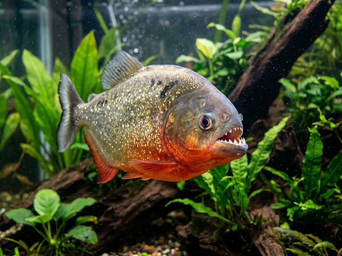 piragna in acquario