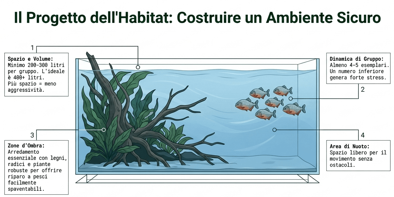 Acquario ideale piranha