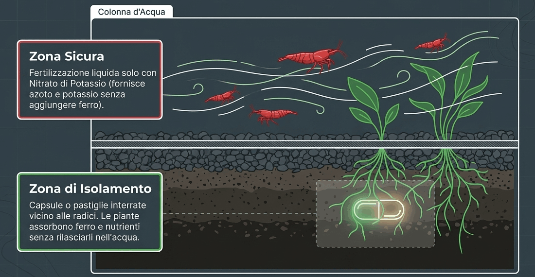 fertilizzare piante con caridine